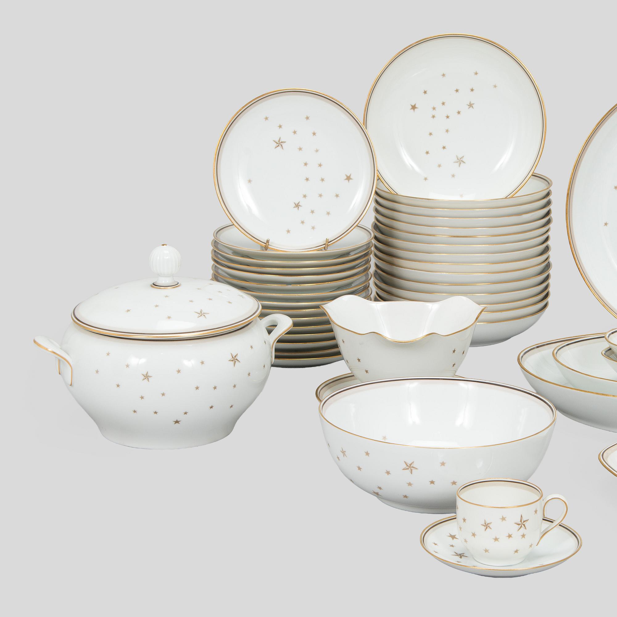 Dinner service, 86 pieces, “Milky Way”, Bing & Grøndahl, Denmark.