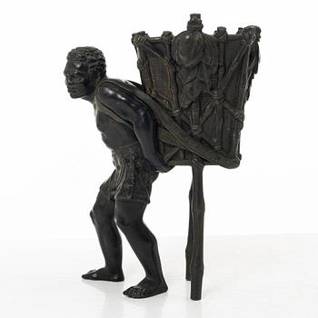 A bronze figure, late 19th Century.