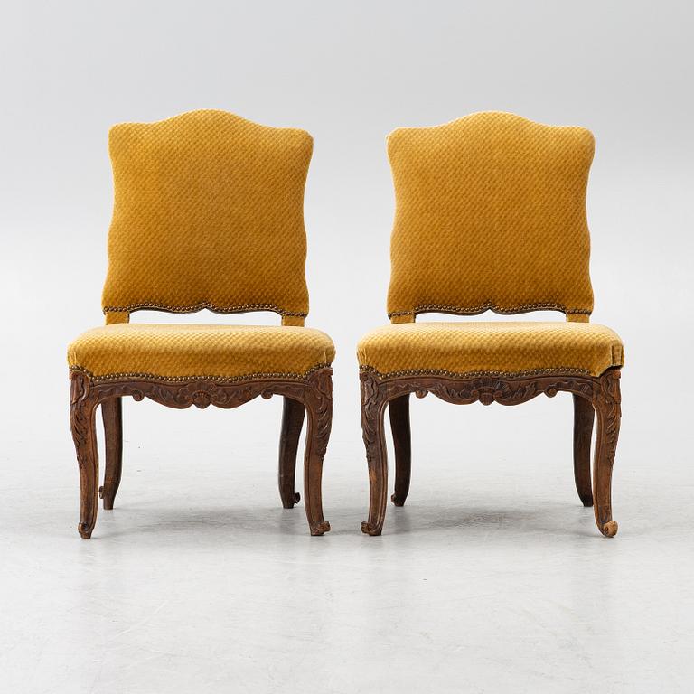 A pair of chairs, Louis XV, France, 18th century.