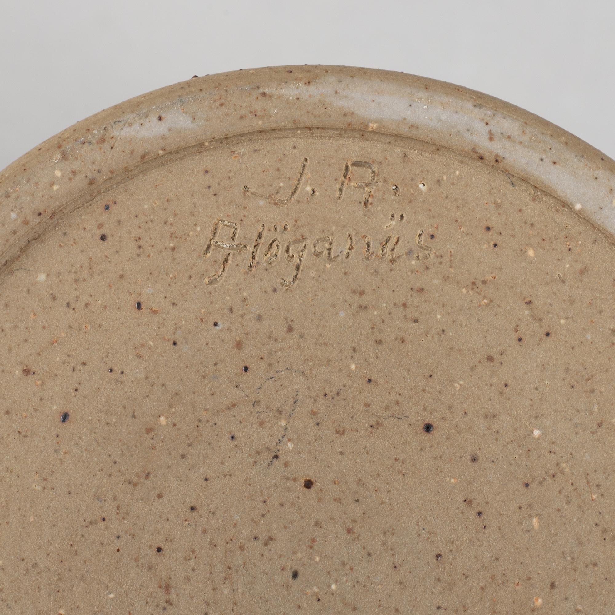 John Andersson, Höganäs and Jörgen Wulff, two stoneware vases, mid 20th Century.