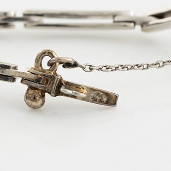 White gold and old cut and rose cut diamond bracelet.