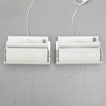 BÖRGE LINDAU & BO LINDEKRANTZ, a pair of 'Zero' wall lights, 1980's.