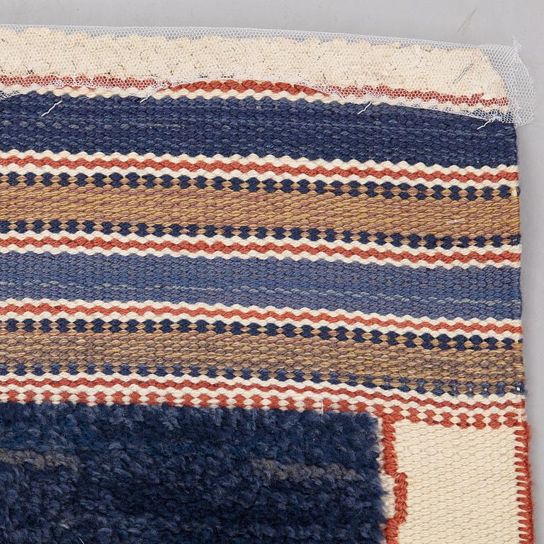 Märta Måås-Fjetterström, A CARPET, "Rutig blå halvflossa", knotted pile in relief, ca 251,5-252,5 x x 170,5-172,5 cm, signed AB MMF.