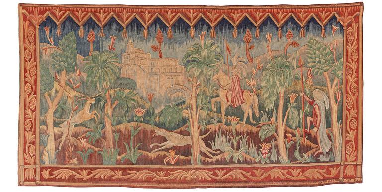 Carl Malmsten, a tapestry,  c. 213 x 113 cm, Handarbetets vänner, signed signed CM (V) dated 1920.