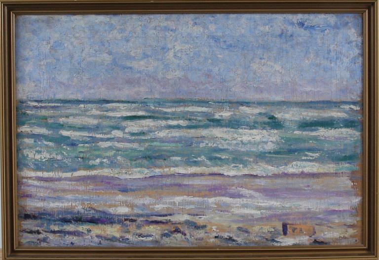 OKÄND KONSTNÄR, olja på duk, monogramsign TB.