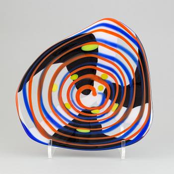 Erik Höglund, a glass dish, Strömbergshyttan, 1994.