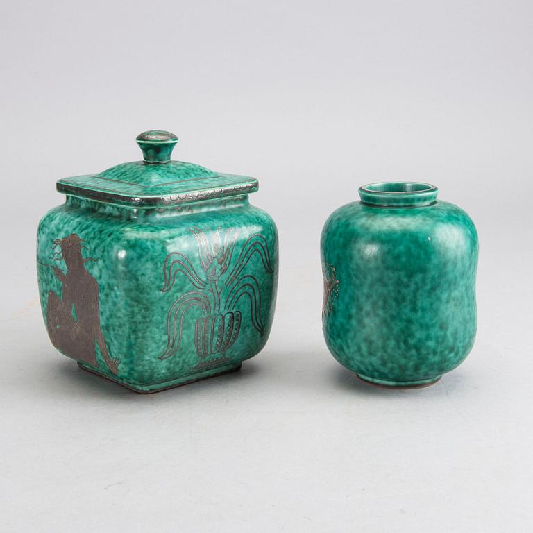 2 PIECES "ARGENTA" BY WILHELM KÅGE, Gustavsberg, Sweden.