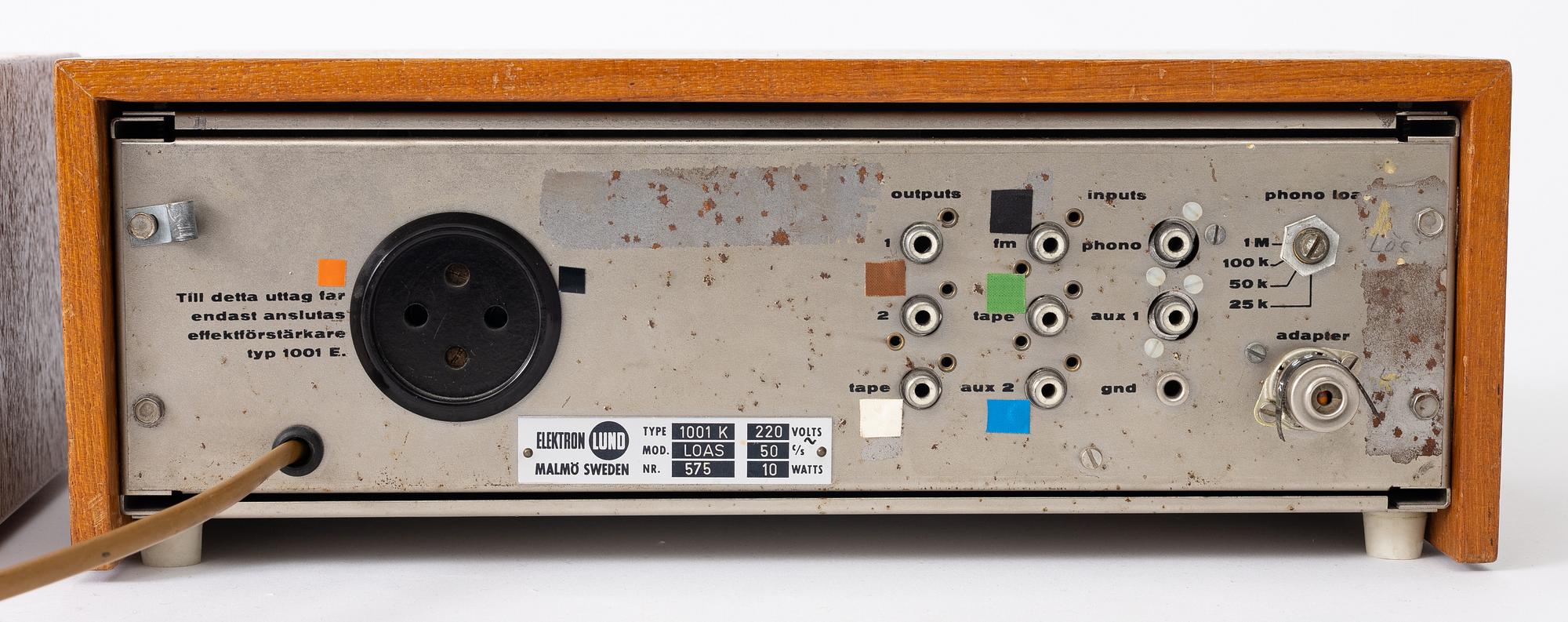 Stig Carlsson, LOAS 1001/”Kolboxen", a pair of loudspeakers, 1959-62, Sweden.