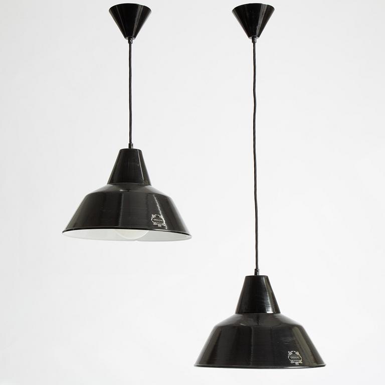 Ebolicht, a pair of ceiling lamps, anniversary model.
