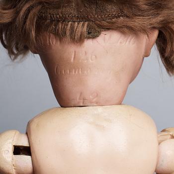 a Simon & Halbig "126" porcelain doll, Germany ca 1914.