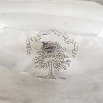 An English plate food dome cover, mark of Elkington & Company, Birmingham 1851.