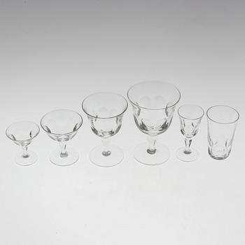 A 56 piece glass service.