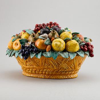 A 20th century glazed ceramic centerpiece.
