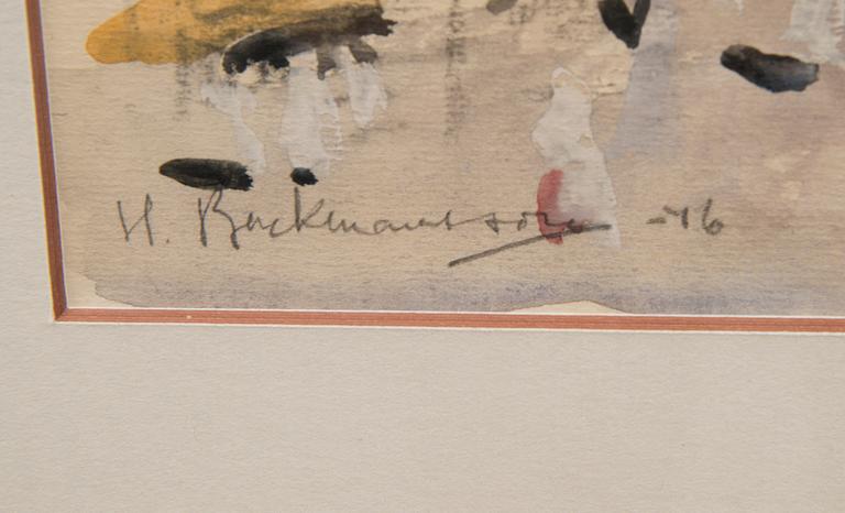 HUGO BACKMANSSON, akvarell, signerad och daterad -46.