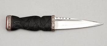 KNIV, "Sgian Dubh", silverbeslag, Edinburgh 1948.