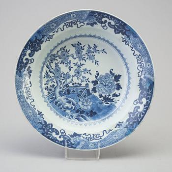 A blue and white wash basin, Qing dynasty, Qianlong (1736-95).