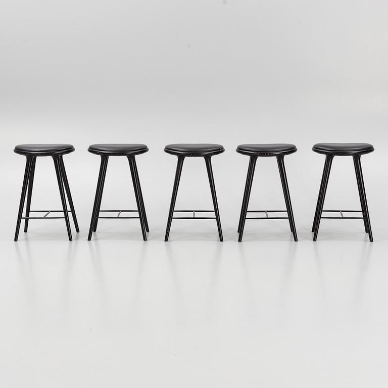 Space Copenhagen, five bar stools, Mater.