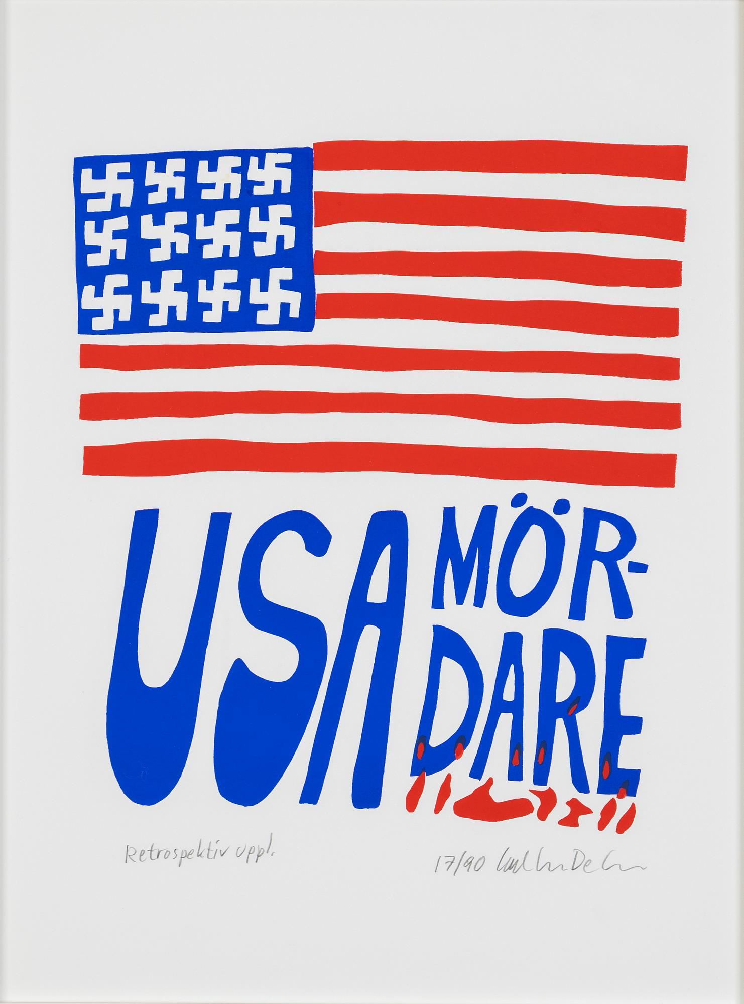 Carl Johan De Geer, "USA mördare".