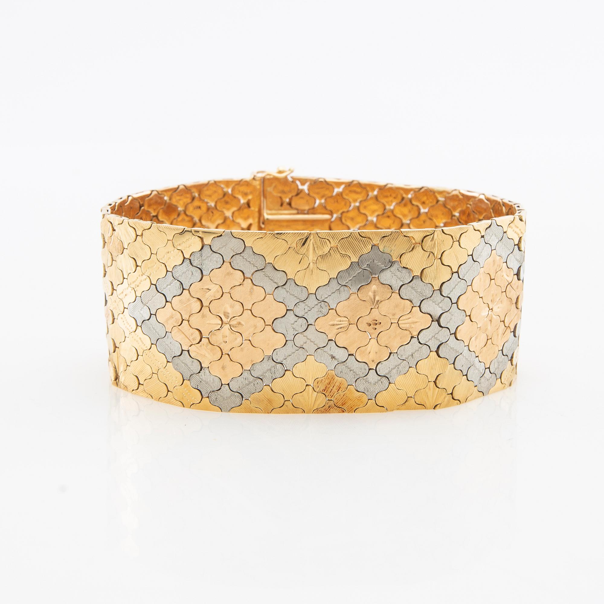 Bracelet 18K three-colour gold, Vicenza Italy.