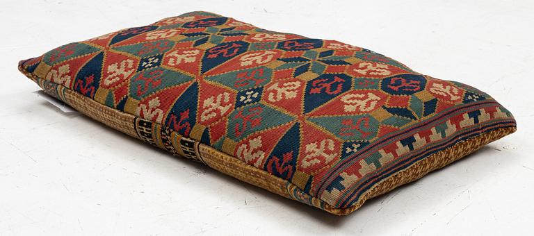 A sled cushion, Scandinavia, 19th century, c. 80 x 42 cm.