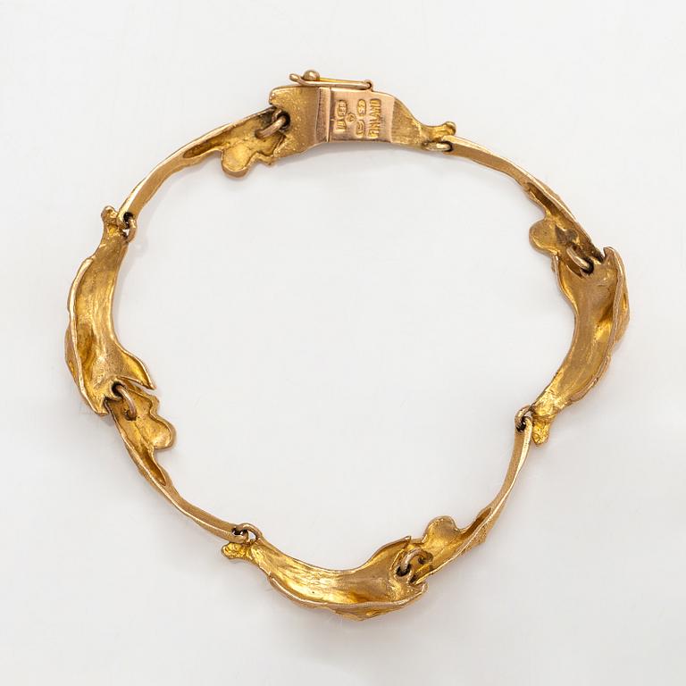 Björn Weckström, "Orchid psychedelic"A 14K gold bracelet . Lapponia 1971.