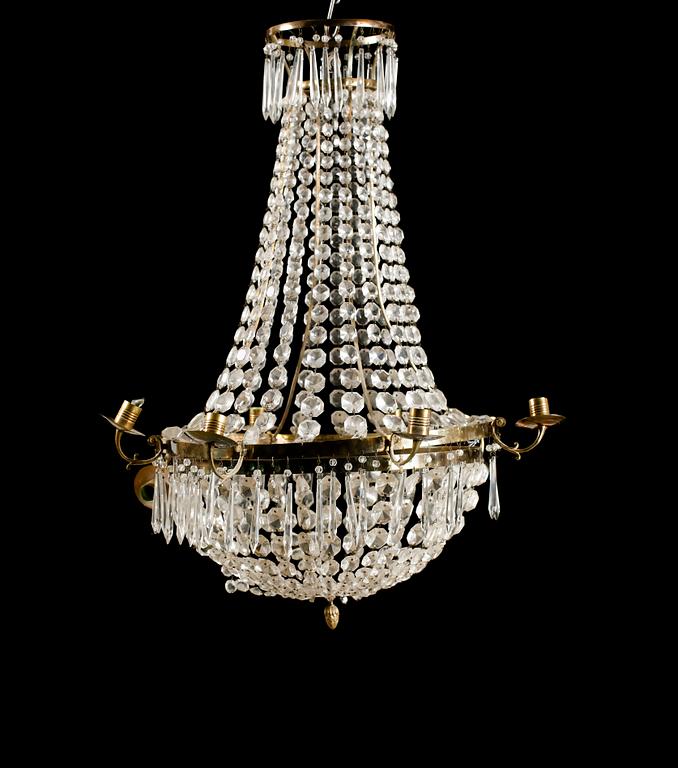 LJUSKRONA, empirestil, 1900-talets första hälft. Höjd 85 cm.