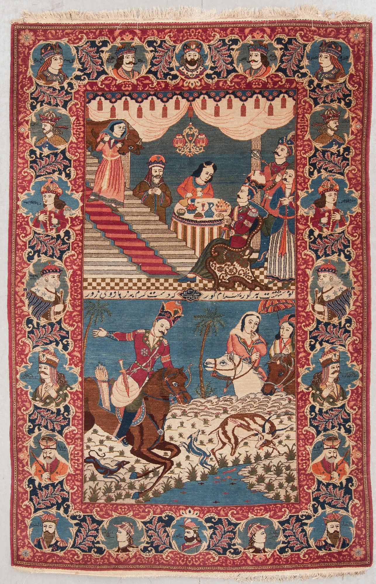 MATTA, semiantik, Keshan, figural, ca 210 x 136 cm.