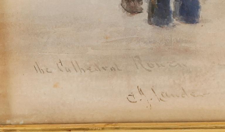 CHARLES JAMES LAUDER, akvarell, sign.