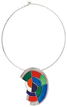 1183. A Sonia Delauney enamelled silver pendant, Artcurial, France 1987, nr 298/350.