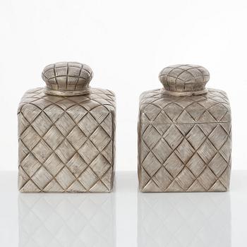 Teservis, trompe l'oeil, 8 delar, silver, av Vasiliy Ivanov, S:t Petersburg 1895.