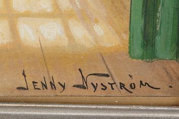 Jenny Nyström, Interiör med karmstolar.