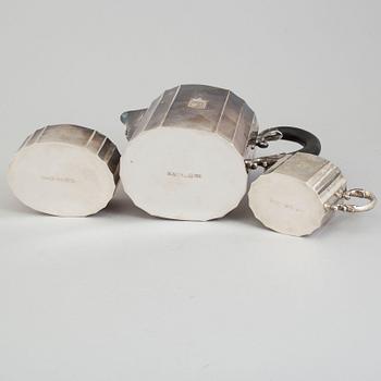 Three pieces silver coffee set from Karl Anderson, Stockholm, 1940-41.