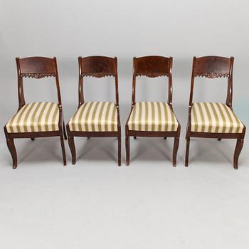 Four c. 1820-40's Russian side chairs.