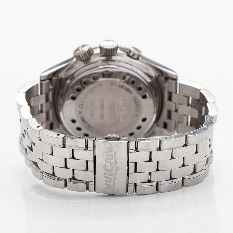 Vulcain, Cricket GMT, 42 mm, armbandsur, stål, automatisk.