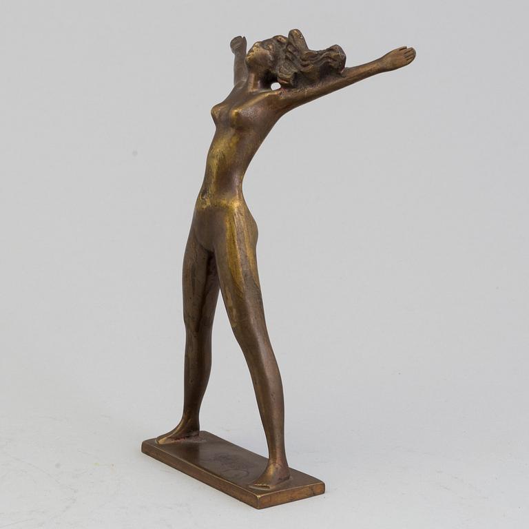STIG BLOMBERG, skulptur, brons, "Fritidsflickan".