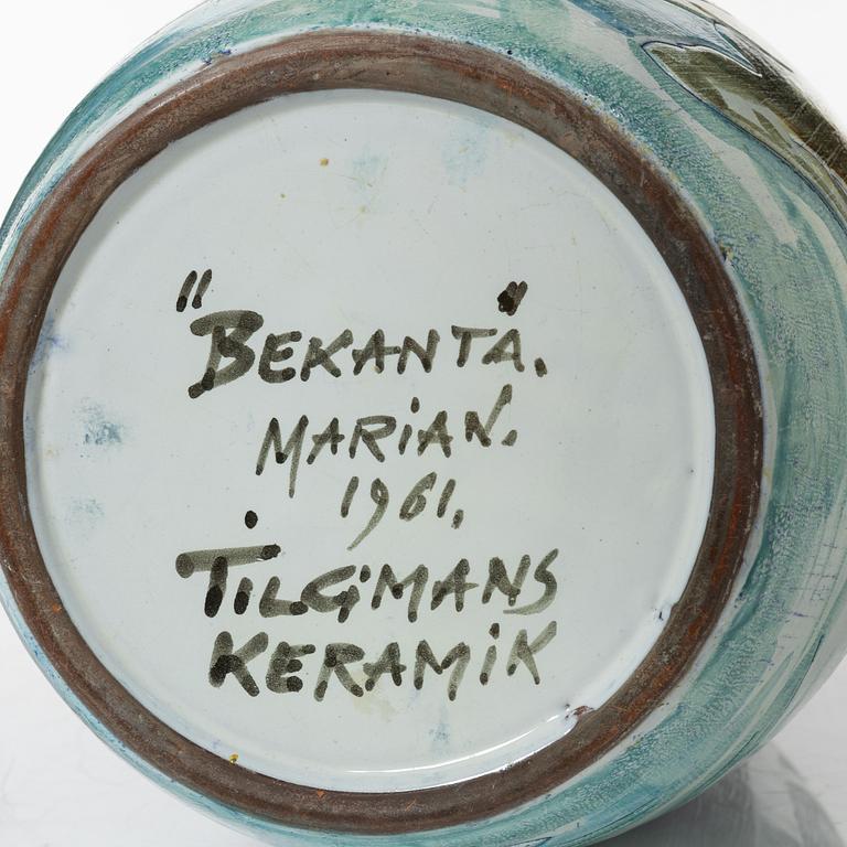 Marian Zawadzki, vas, lergods, "Bekanta", Tilgmans Keramik 1961.