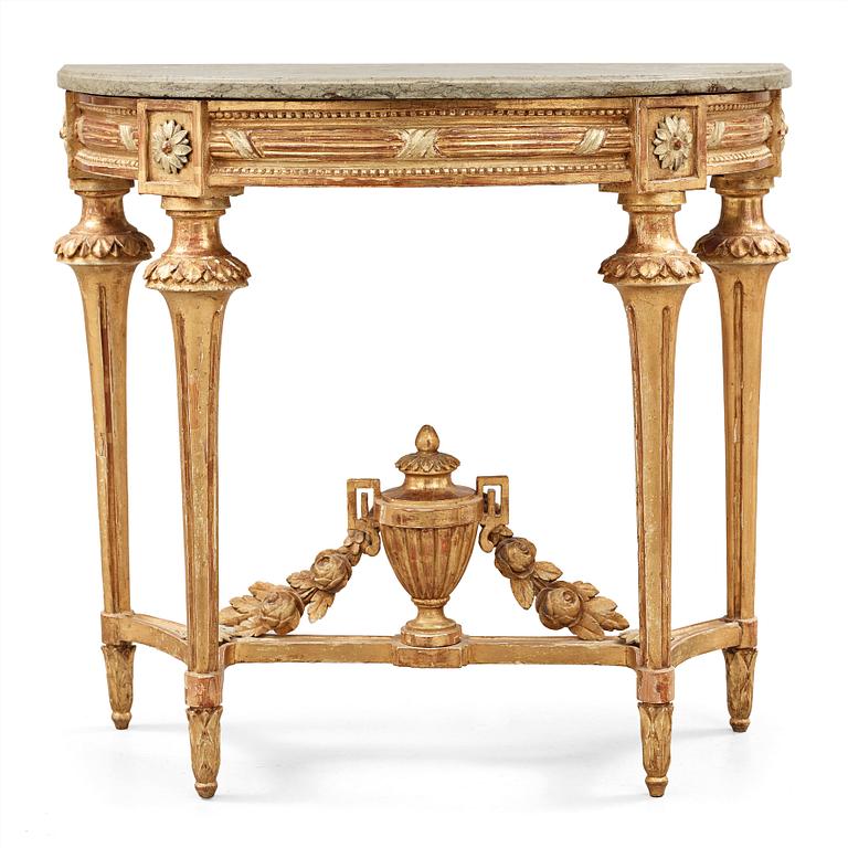 A Gustavian late 18th century console table.