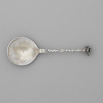 449. A Swedish 18th century parcel-gilt spoon, Christoffer Bauman, Hudiksvall 1788.