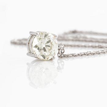 A circa 1.60 cts old-cut diamond pendant.