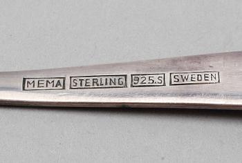 SALTKAR, 1 par samt SALTSKEDAR, 1 par, silver, Mema, 1966. Vikt ca 37 gram.