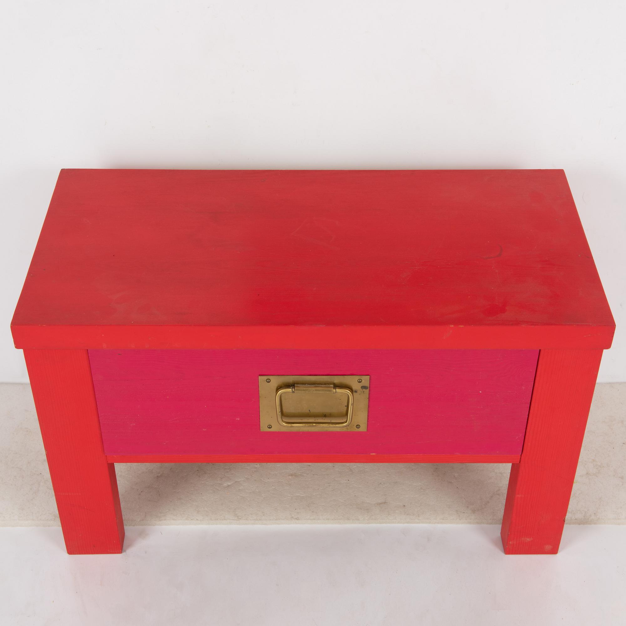 Erik Höglund, spegel och byrå/hallmöbel, Eriksmåla glas, 1960/70-tal.