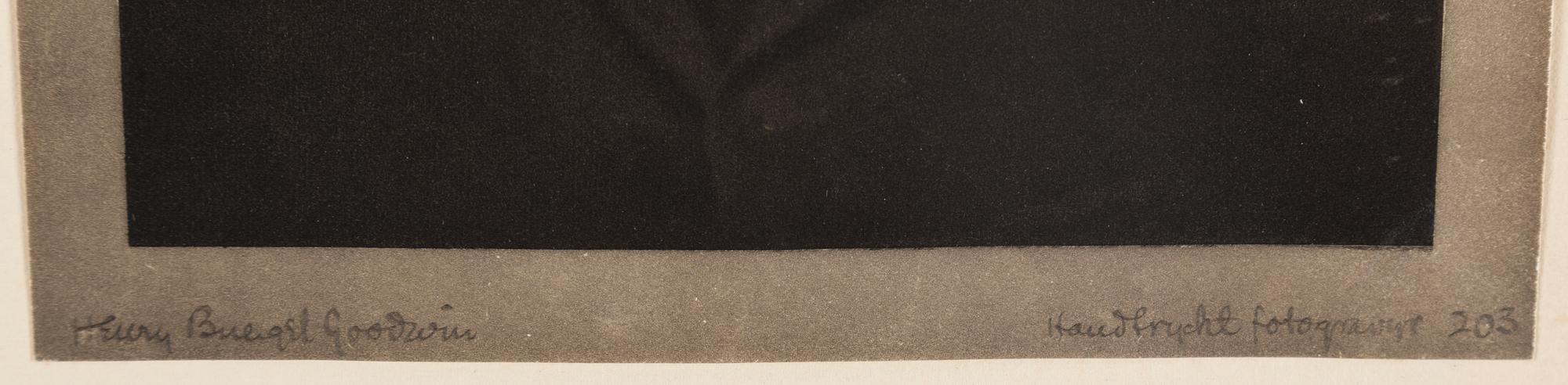 HENRY B. GOODWIN, hand printed photo gravure, signed.