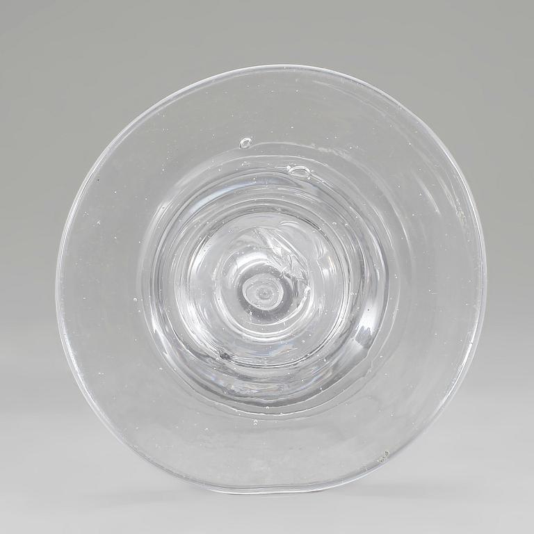 LJUSSTAKE, glas, 1700-tals typ.