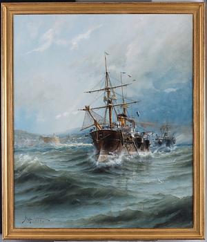 Herman af Sillén, Franska pansarfregatter utanför Cherbourg.
