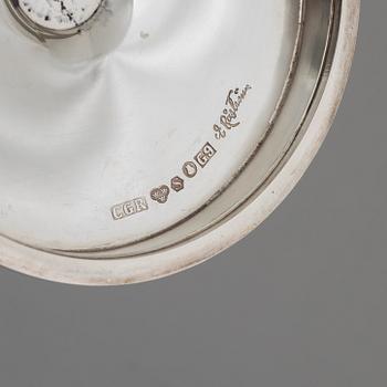 Eric Råström, a pair of silver candlesticks, Råströms Silver- O Nysilverfabrik , Stockholm 1957.