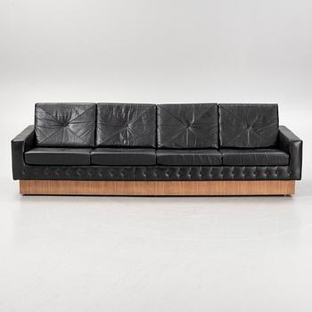 A 1970's leather sofa.