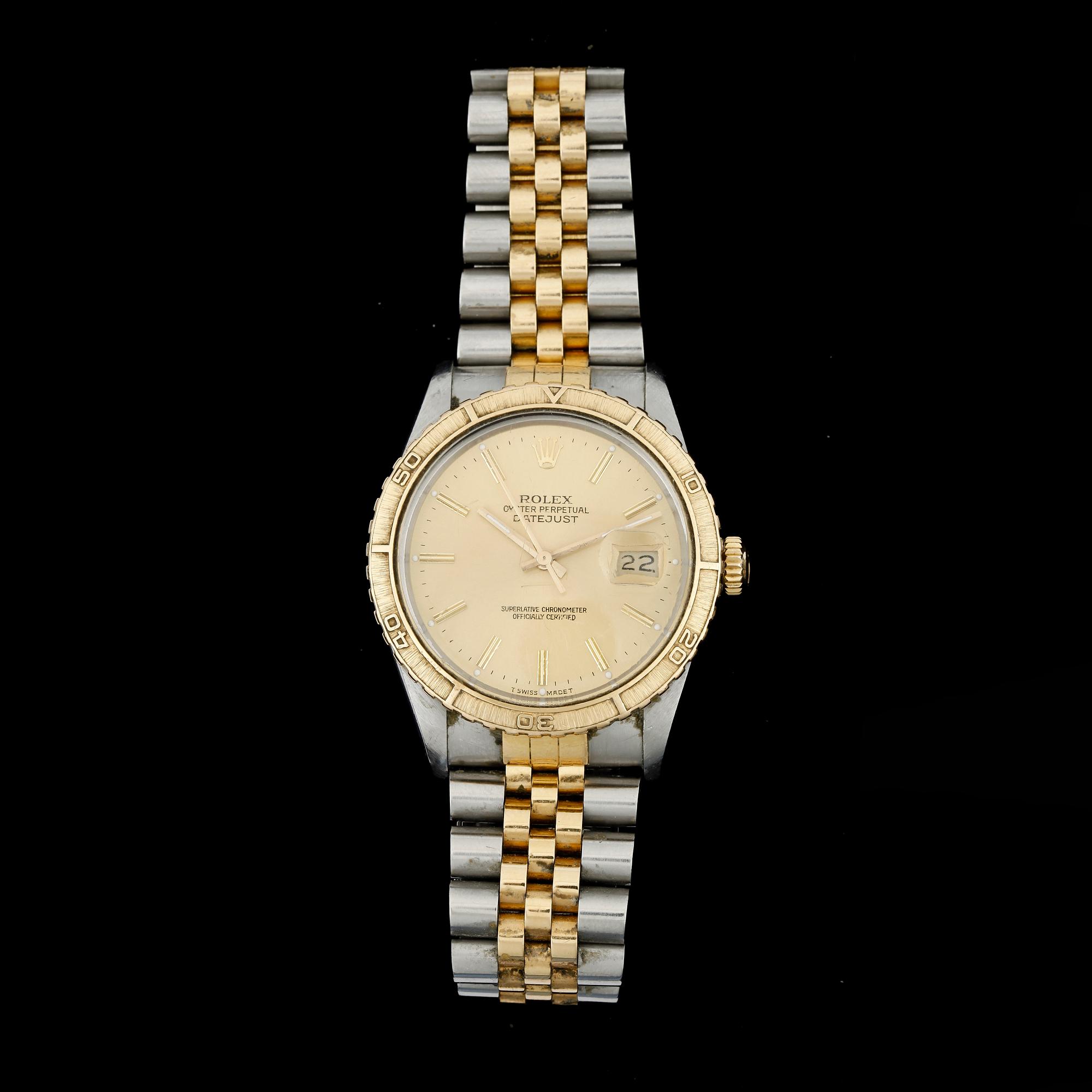 ARMBANDSUR, herr, Rolex, Oyster Perpetual, Datejust, "Turn-O-Graph", automatisk, stål och guld.