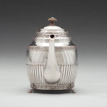 A Swedish 19th century silver tea-pot, mark of Bengt Tellander, Jönköping 1823.