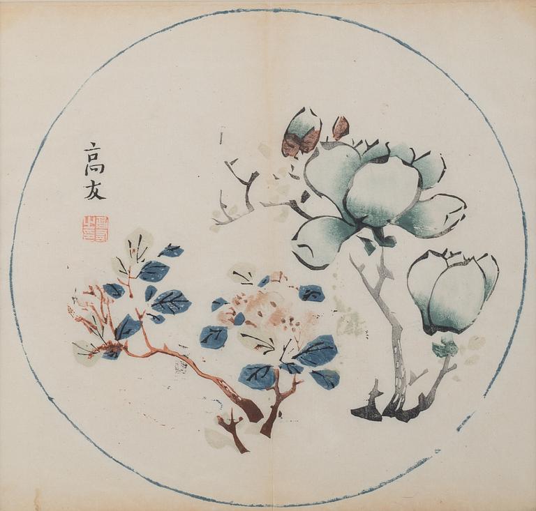 Hu Zhengyan, after, album leaf from 'Flowers' Volume of the Ten Bamboo Studio Manual of Calligraphy and Painting.