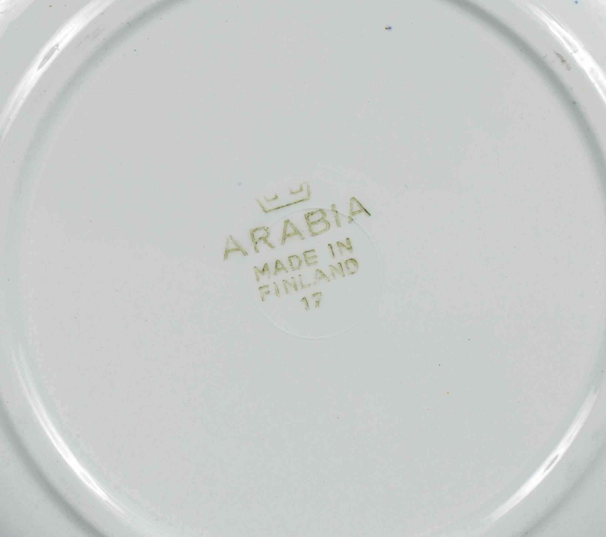 SERVIS, 36 delar, "Blått Landskap", porslin, design Reinhard Richter, Arabia.